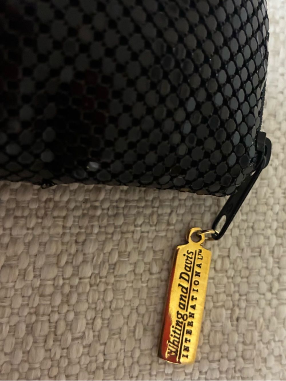 Whiting & Davis EUC Vintage Black Sequin Clutch Pouch -rhinestones. . - Picture 4 of 12